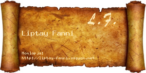 Liptay Fanni névjegykártya